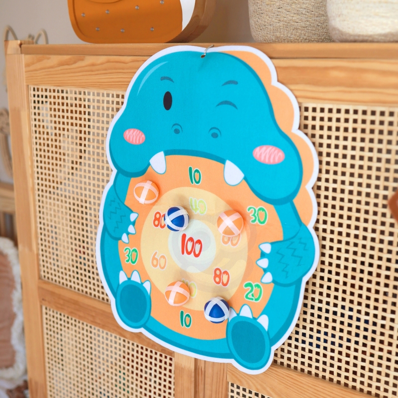 WOOPIE Gra w Rzutki Pistolet Dinozaur na Kulki Rzepy Tarcza Punkty Strzelanie - obrazek 15