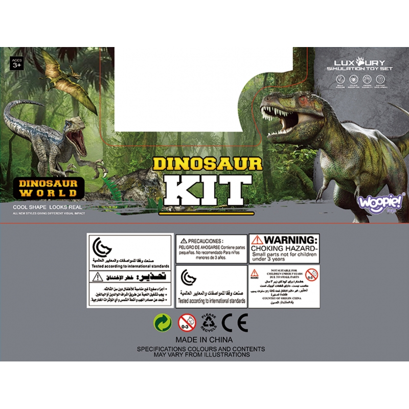 WOOPIE Duży Zestaw Figurki Dinozaury XXL + Mata "Prehistoryczny Świat" - obrazek 8