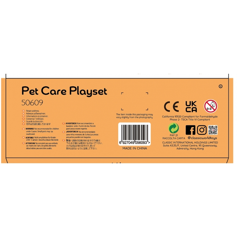 CLASSIC WORLD Przenośny Zestaw Pielęgnacyjny ''Opieka nas Zwierzakami" Weterynarz - obrazek 10