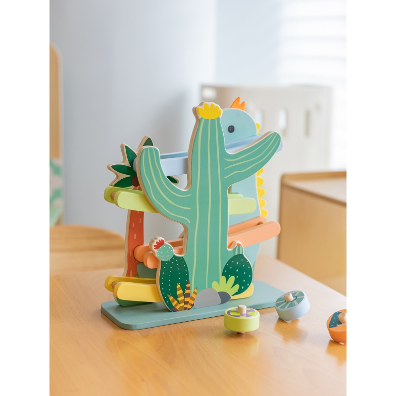 CLASSIC WORLD Kolorowa Zjeżdżalnia Tor Dinozaur 5 el. - obrazek 3