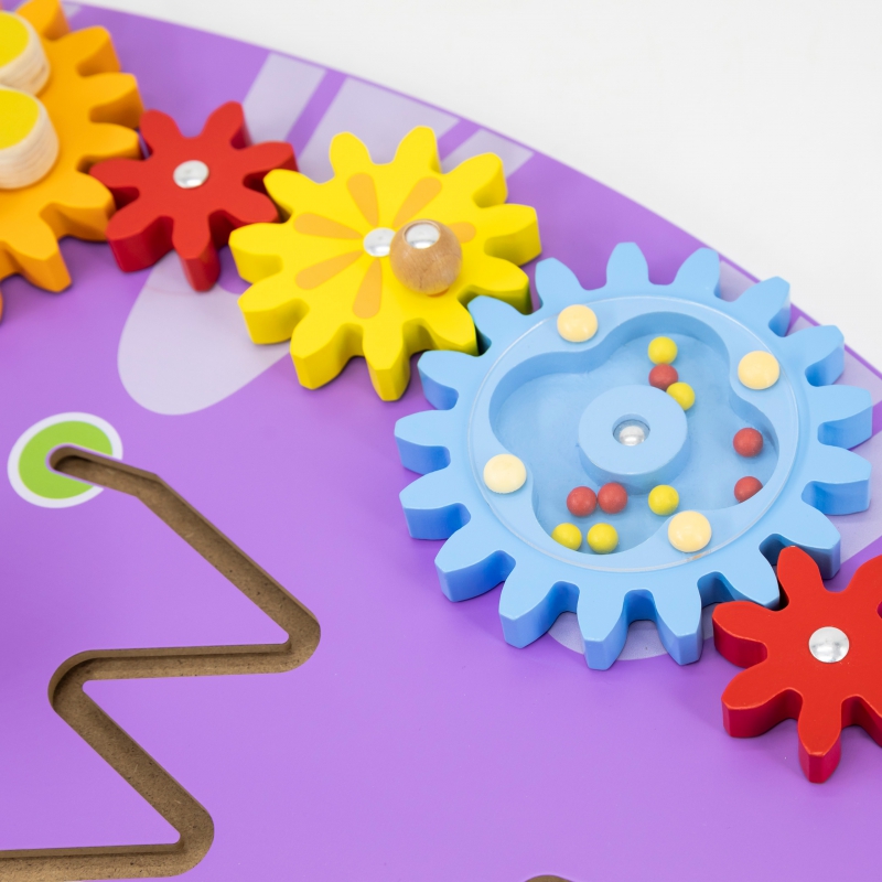 VIGA Drewniana Tablica Sensoryczna-Manipulacyjna EDU Triceratops - obrazek 6