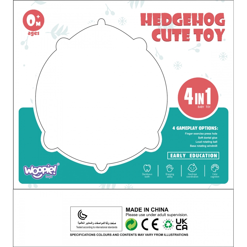 WOOPIE BABY Zabawka Sensoryczna 4w1 Jeżyk Pop-it Aktywizujący - obrazek 8
