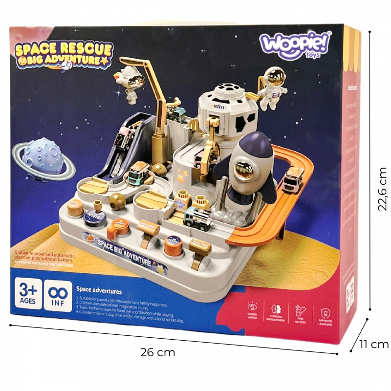 WOOPIE Interaktywny Tor Przeszkód Samochodowy " Kosmiczna Przygoda Astronauty" - obrazek 11