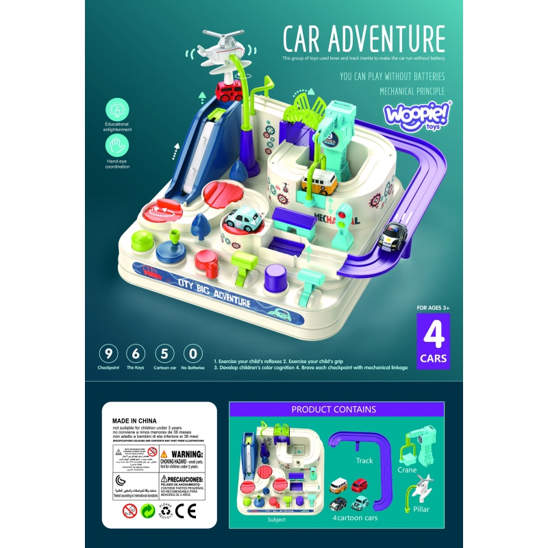 WOOPIE Interaktywny Tor Przeszkód Samochodowy "Pojazdy Miejskie" - obrazek 4
