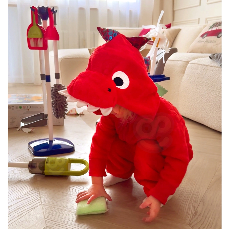 WOOPIE Zestaw do Sprzątania na Kółkach XXL Wózek 3w1 29 el. Niebieski - obrazek 4