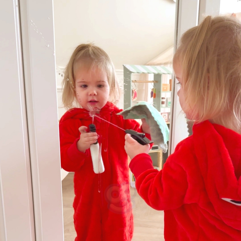 WOOPIE Zestaw do Sprzątania na Kółkach XXL Wózek 3w1 29 el. Niebieski - obrazek 5