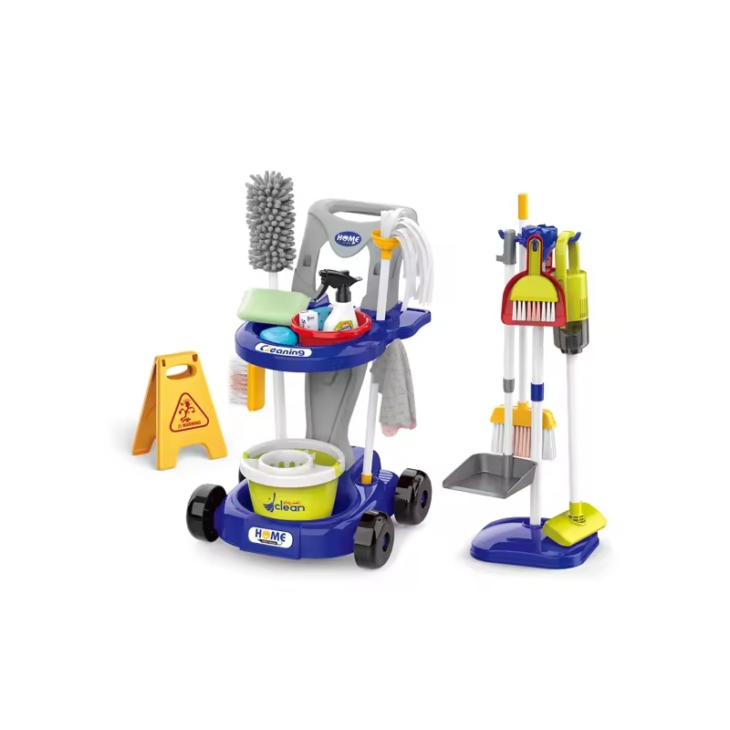 WOOPIE Zestaw do Sprzątania na Kółkach XXL Wózek 3w1 29 el. Niebieski - obrazek 12