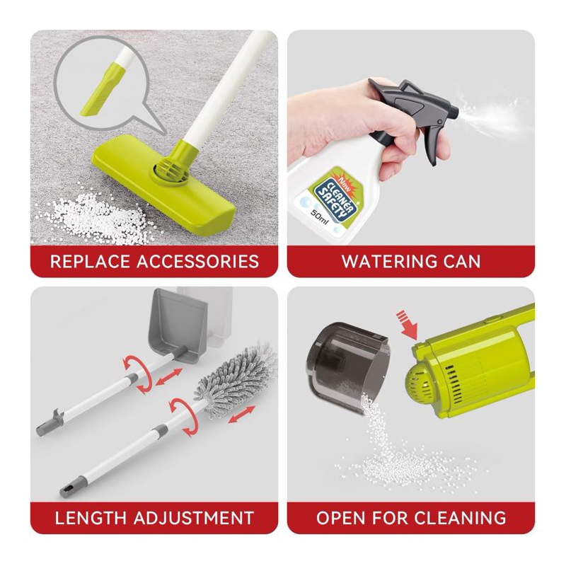 WOOPIE Zestaw do Sprzątania na Kółkach XXL Wózek 3w1 29 el. Niebieski - obrazek 13