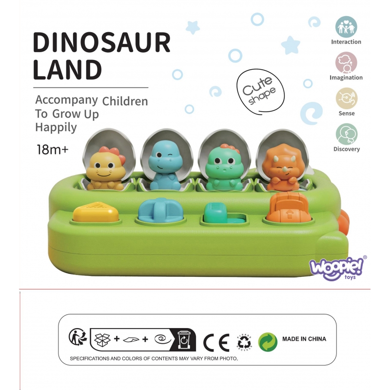 WOOPIE BABY Zabawka Edukacyjna Wyskakujące Dinozaury POP-UP - obrazek 9
