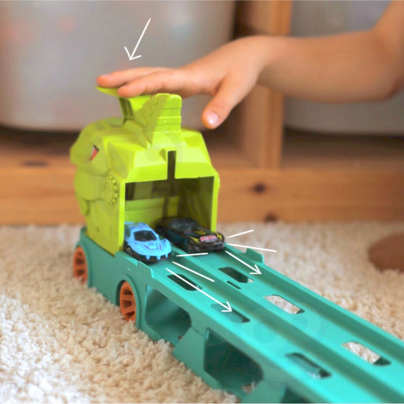 WOOPIE Zabawkowa Ciężarówka Dinozaur Tor 2,1 m dla Samochodzików - obrazek 2