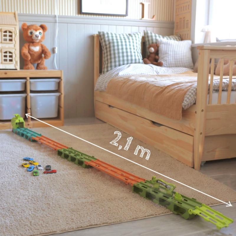 WOOPIE Zabawkowa Ciężarówka Dinozaur Tor 2,1 m dla Samochodzików - obrazek 3