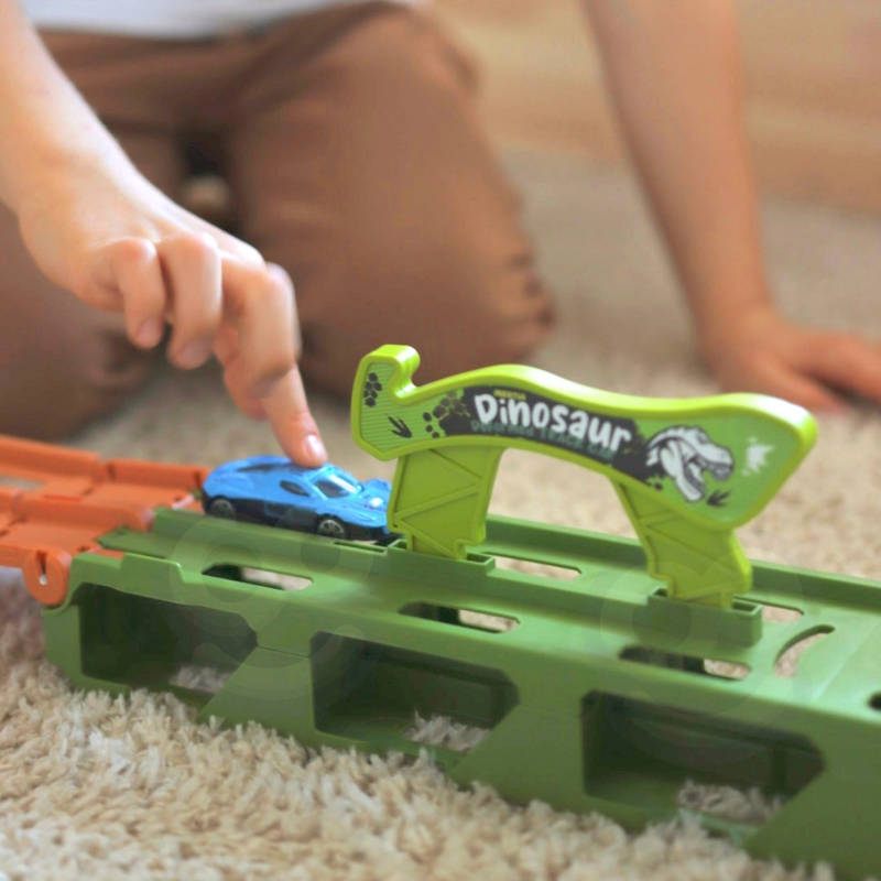 WOOPIE Zabawkowa Ciężarówka Dinozaur Tor 2,1 m dla Samochodzików - obrazek 4