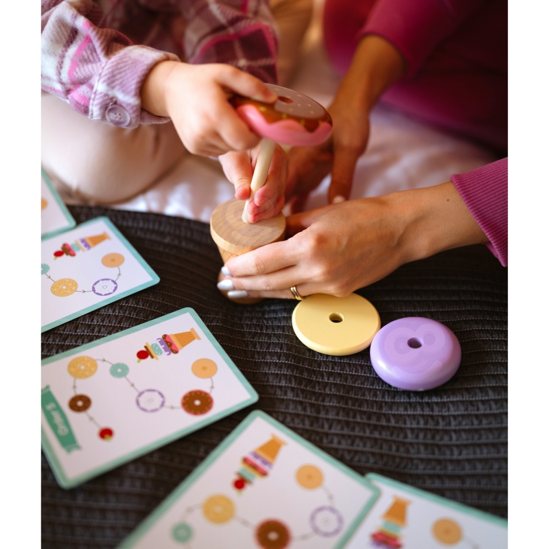 WOOPIE GREEN Drewniane Lody Układanka Montessori Cukiernia 12 el. FSC - obrazek 5