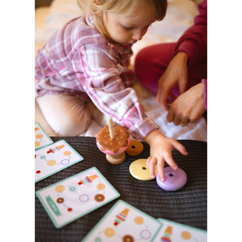 WOOPIE GREEN Drewniane Lody Układanka Montessori Cukiernia 12 el. FSC - obrazek 6