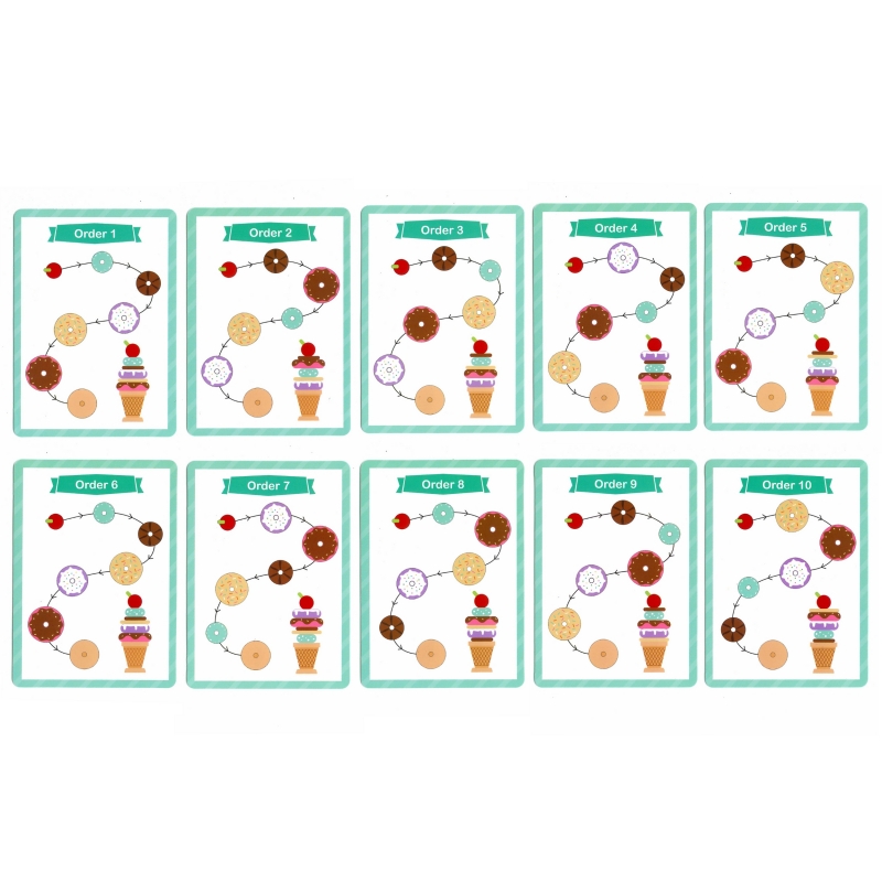 WOOPIE GREEN Drewniane Lody Układanka Montessori Cukiernia 12 el. FSC - obrazek 13