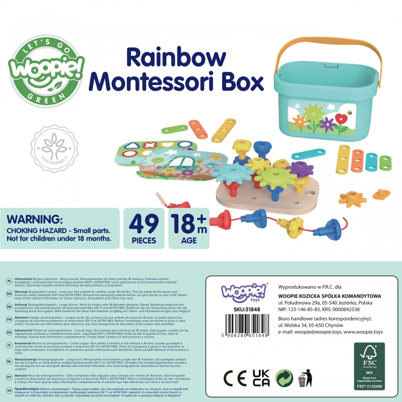 WOOPIE GREEN Konstrukcyjny BOX Motoryczny Montessori 12w1 FSC - obrazek 16