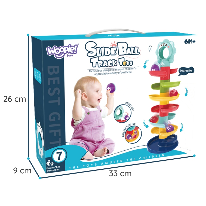 WOOPIE BABY Kulodrom Tor Kulkowy Zestaw Spirala + 2 Kulki - obrazek 13