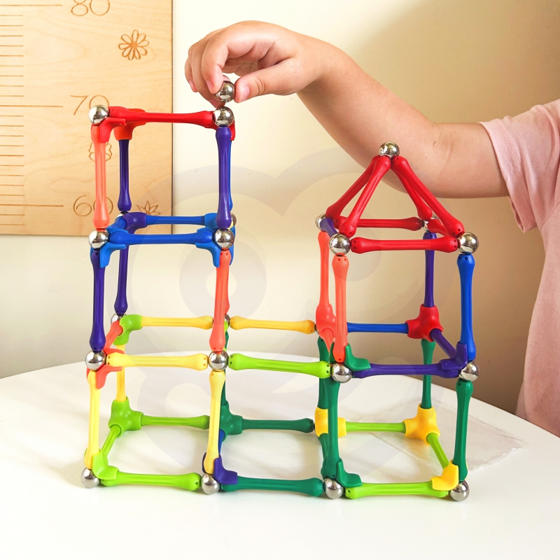 WOOPIE Klocki Magnetyczne Konstrukcyjne Układanka Kreatywna 110 el. - obrazek 2