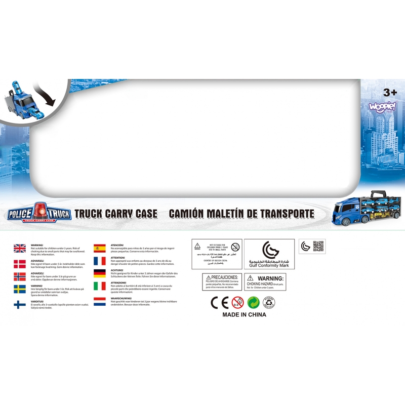 WOOPIE Zestaw Cieżarówka Transporter 3w1 Niebieski Policja - obrazek 8