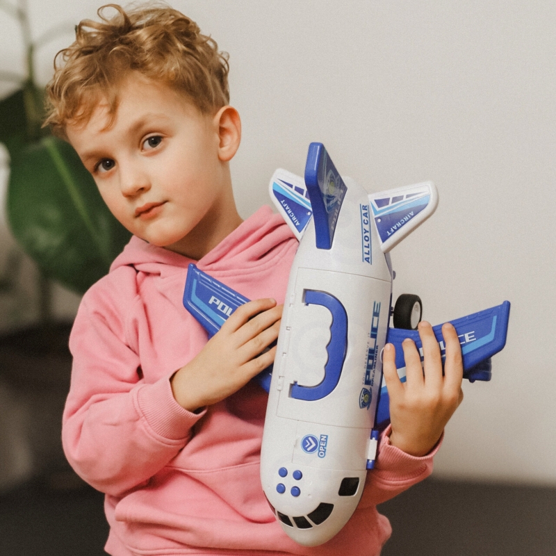 WOOPIE Interaktywy Samolot Rozkładany Policja Funkcja Pary Wodnej - obrazek 2