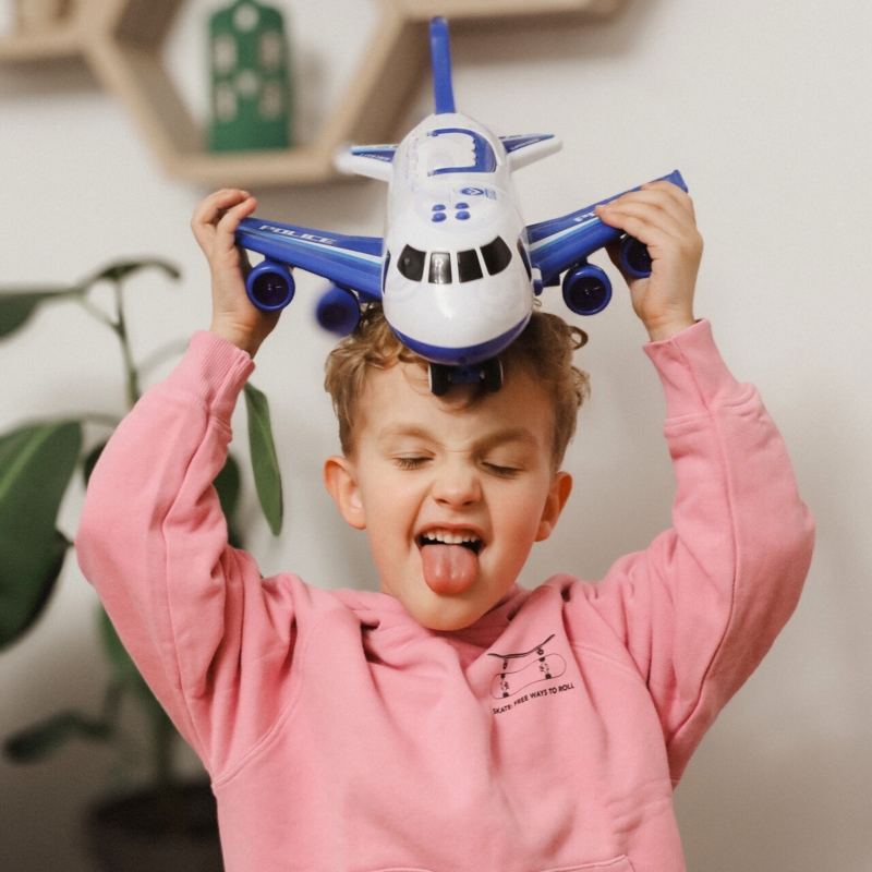 WOOPIE Interaktywy Samolot Rozkładany Policja Funkcja Pary Wodnej - obrazek 3