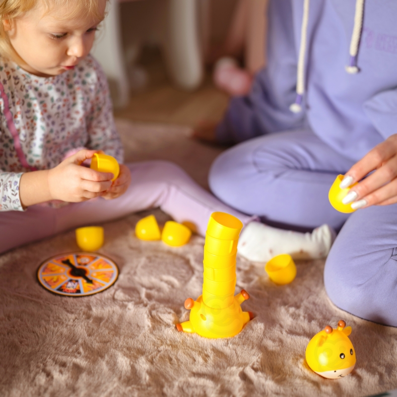 WOOPIE Gra Zręcznościowa Żyrafka Układanie Kubeczków - obrazek 4