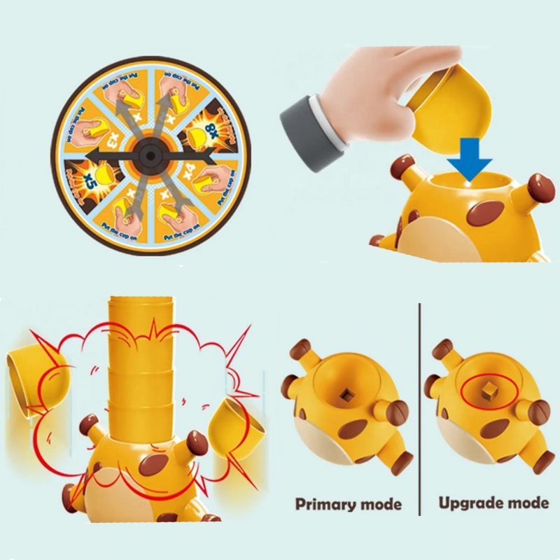 WOOPIE Gra Zręcznościowa Żyrafka Układanie Kubeczków - obrazek 6