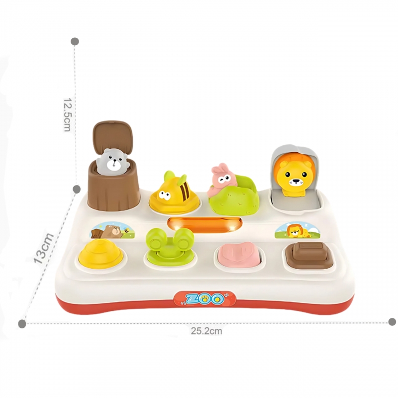 WOOPIE BABY Zabawka Edukacyjna Wyskakujące Zwierzątka ZOO Pop Up - obrazek 5