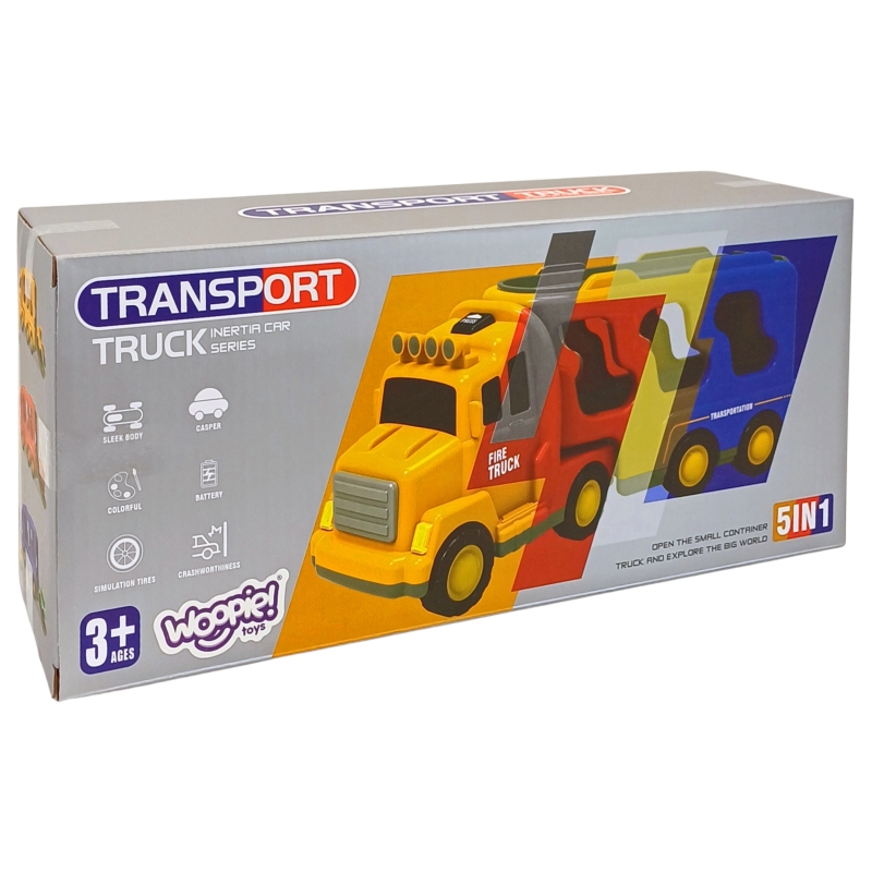 WOOPIE Laweta Drogowa Zestaw 5 Aut - Straż Pożarna - obrazek 6