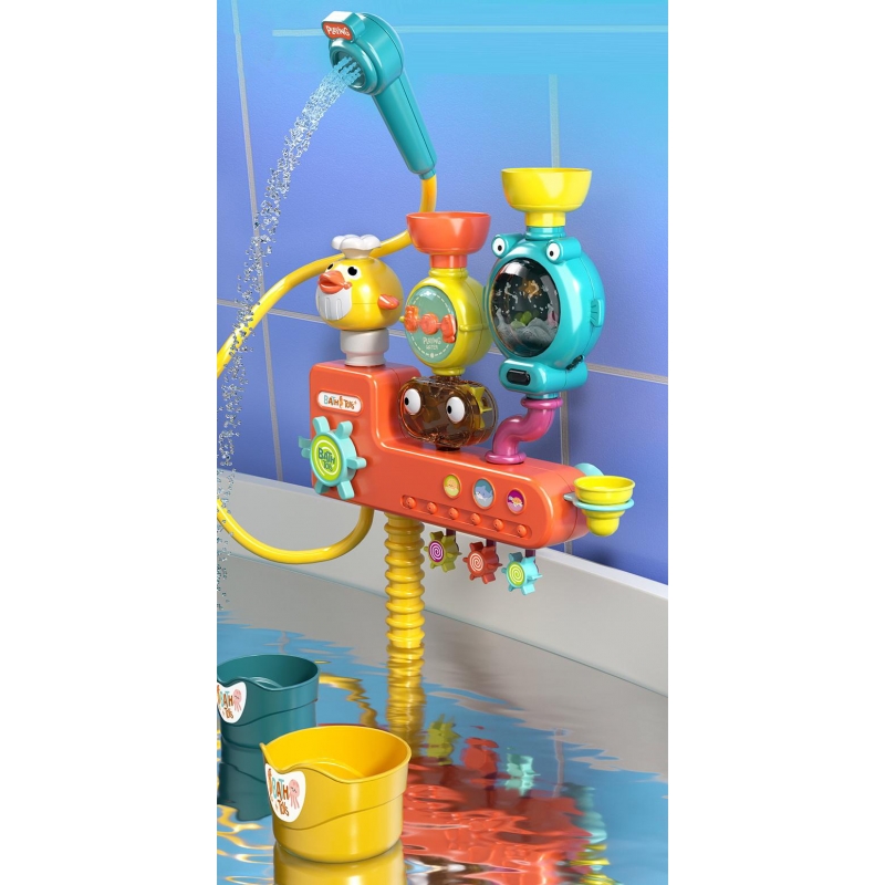 WOOPIE BABY Zabawka do Kąpieli Kranik Prysznic Fontanna Przelewowa Kaczuszka - obrazek 9