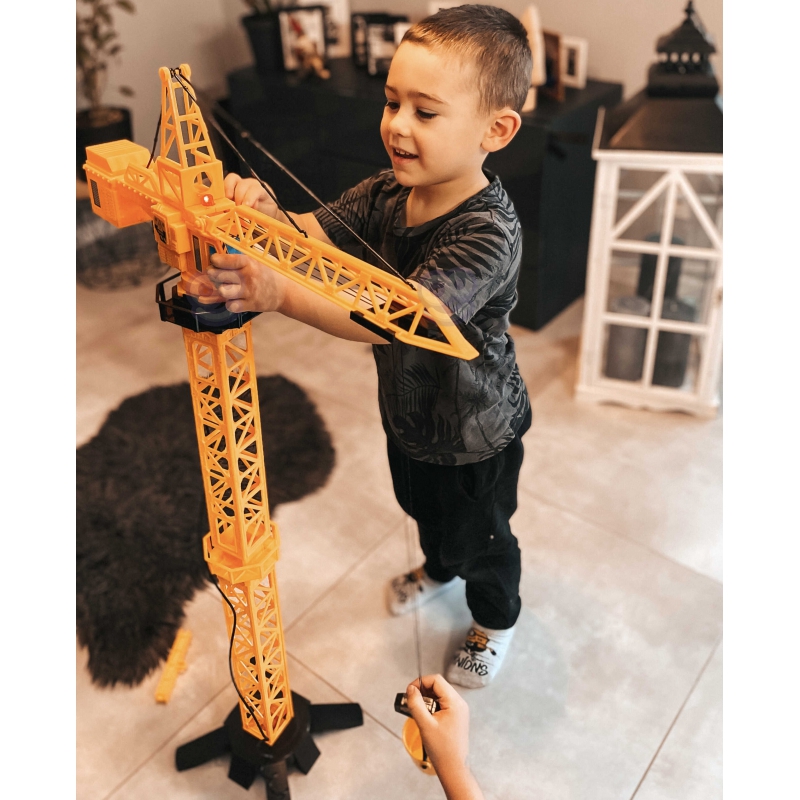 WOOPIE Dźwig Żuraw Zdalnie Sterowany 103 cm R/C Ciężarówka Koparka + 4 Akc. - obrazek 4