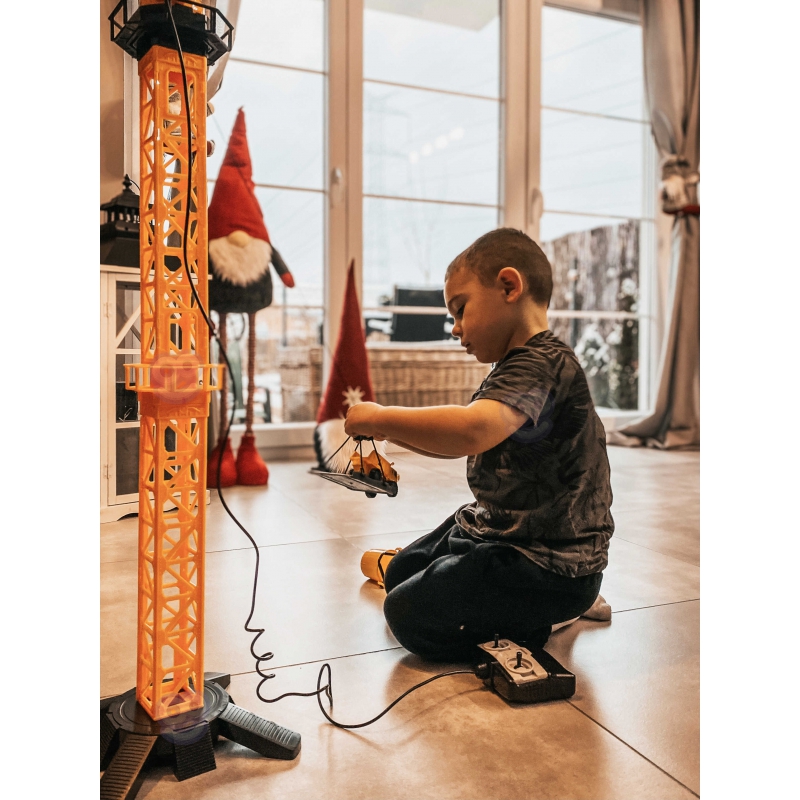 WOOPIE Dźwig Żuraw Zdalnie Sterowany 103 cm R/C Ciężarówka Koparka + 4 Akc. - obrazek 5