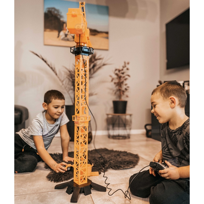 WOOPIE Dźwig Żuraw Zdalnie Sterowany 103 cm R/C Ciężarówka Koparka + 4 Akc. - obrazek 6