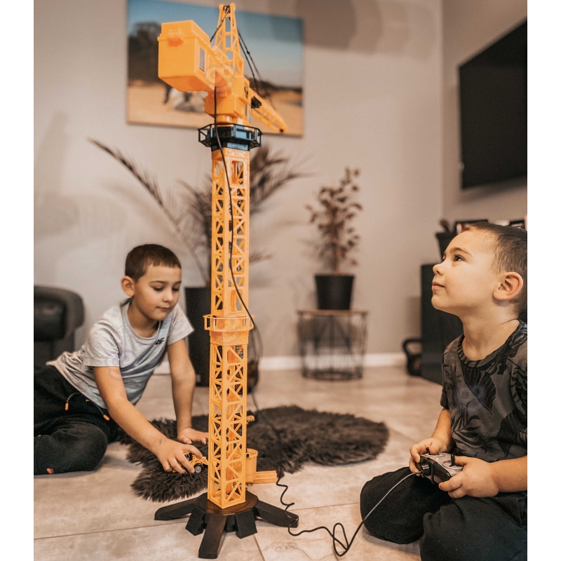 WOOPIE Dźwig Żuraw Zdalnie Sterowany 103 cm R/C Ciężarówka Koparka + 4 Akc. - obrazek 10