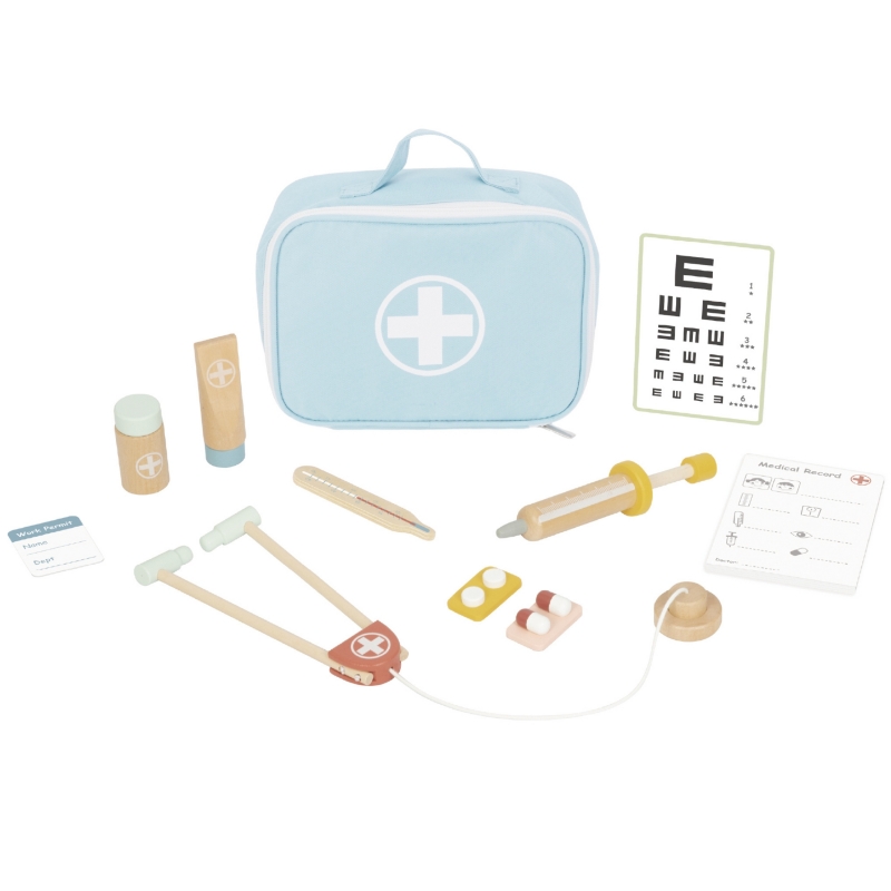 TOOKY TOY Drewniany Zestaw Małego Lekarza Doktora w Walizce z Akcesoriami - obrazek 9