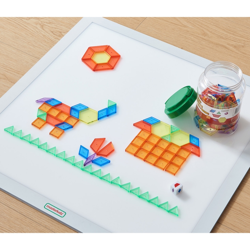 MASTERKIDZ Zestaw Klocki Montessori Tangram Mozaika 140 el. - obrazek 3