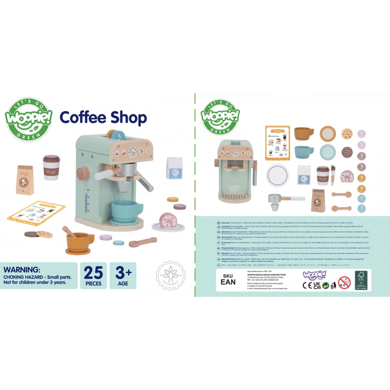 WOOPIE GREEN Drewniany Ekspres do Kawy Cukiernia Barista 25 el. - obrazek 16