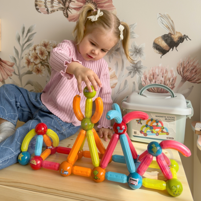 WOOPIE Magnetyczne Klocki Konstrukcyjne Edukacyjne 52 el. - obrazek 2