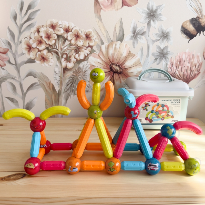 WOOPIE Magnetyczne Klocki Konstrukcyjne Edukacyjne 52 el. - obrazek 4