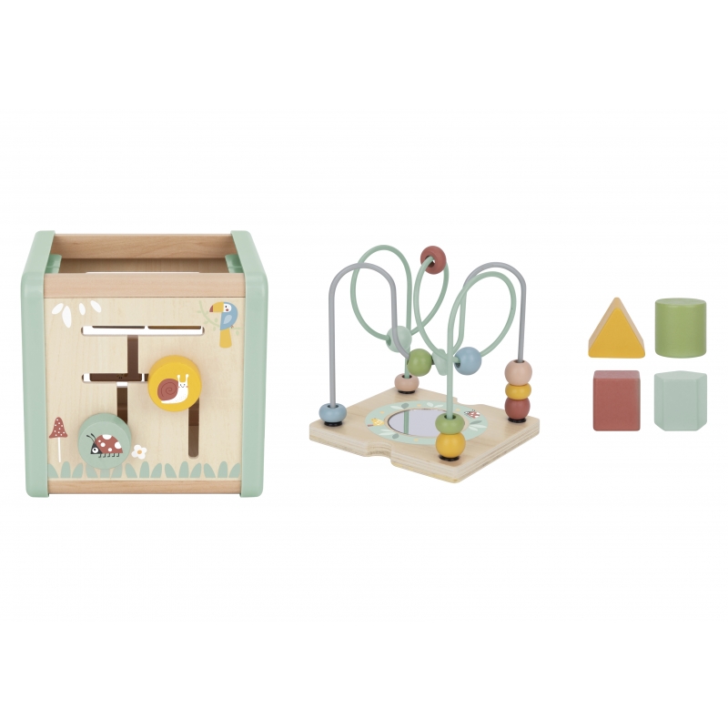 WOOPIE GREEN Drewniana Kostka Aktywności Multifunkcyjna Edukacyjna Sorter - obrazek 11