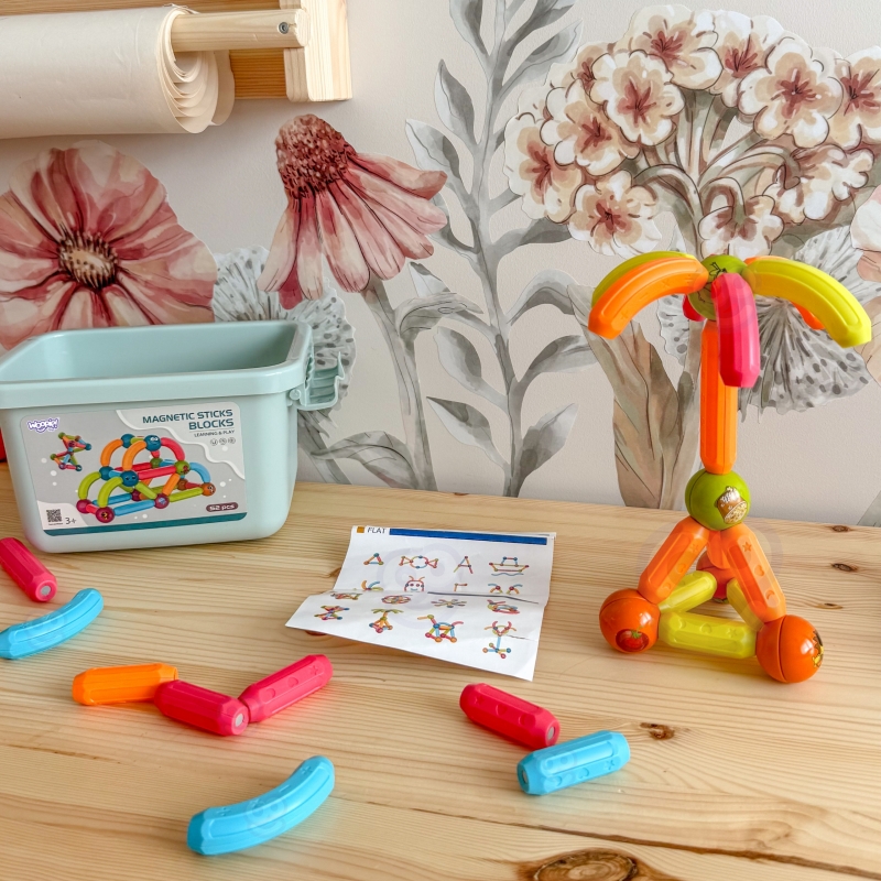 WOOPIE Magnetyczne Klocki Konstrukcyjne Edukacyjne 52 el. - obrazek 5