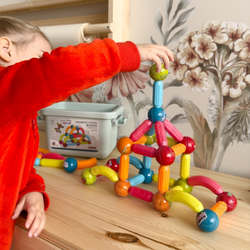 WOOPIE Magnetyczne Klocki Konstrukcyjne Edukacyjne 52 el. - obrazek 6