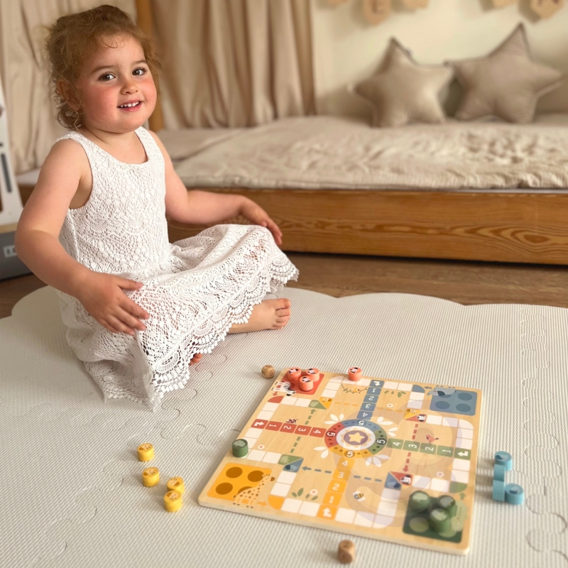 WOOPIE GREEN Gry Planszowe Logiczne 2w1 Ludo Chińczyk + Węże i Drabiny - obrazek 6