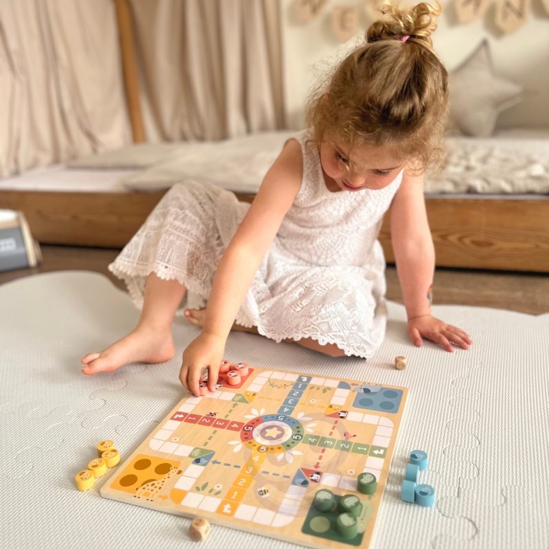 WOOPIE GREEN Gry Planszowe Logiczne 2w1 Ludo Chińczyk + Węże i Drabiny - obrazek 8