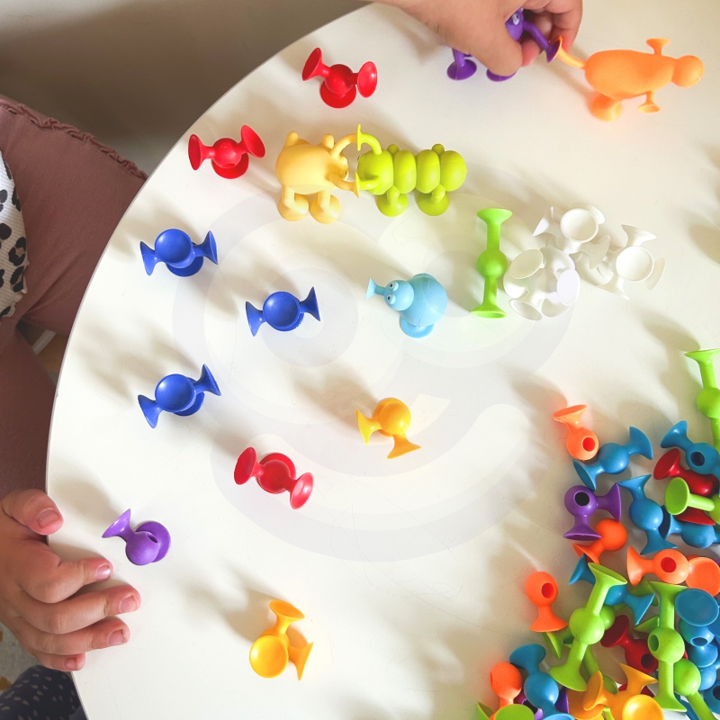 WOOPIE Klocki Konstrukcyjne z Przyssawkami - Zwariowane Zwierzaki - obrazek 4