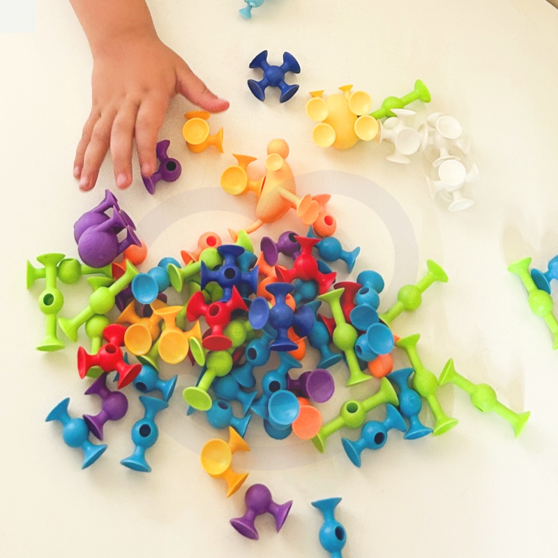 WOOPIE Klocki Konstrukcyjne z Przyssawkami - Zwariowane Zwierzaki - obrazek 5