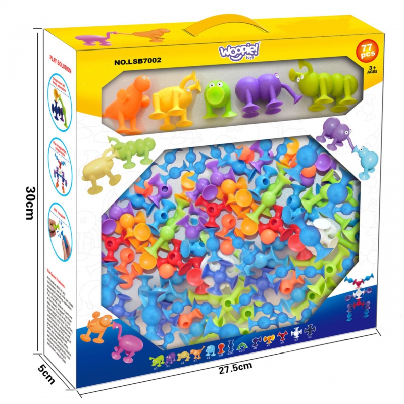 WOOPIE Klocki Konstrukcyjne z Przyssawkami - Zwariowane Zwierzaki - obrazek 15