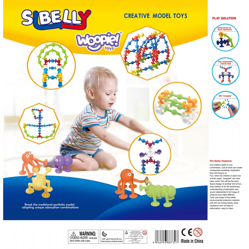 WOOPIE Klocki Konstrukcyjne z Przyssawkami - Zwariowane Zwierzaki - obrazek 16
