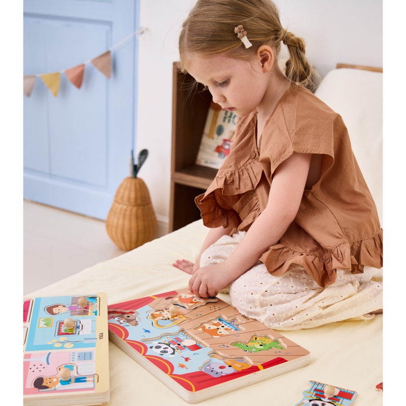 VIGA Puzzle Dźwiękowe Dopasuj Muzykujące Zwierzęta - obrazek 6