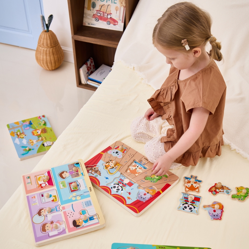 VIGA Puzzle Dźwiękowe Dopasuj Muzykujące Zwierzęta - obrazek 8